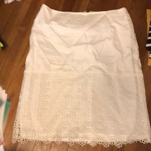 White linen skirt